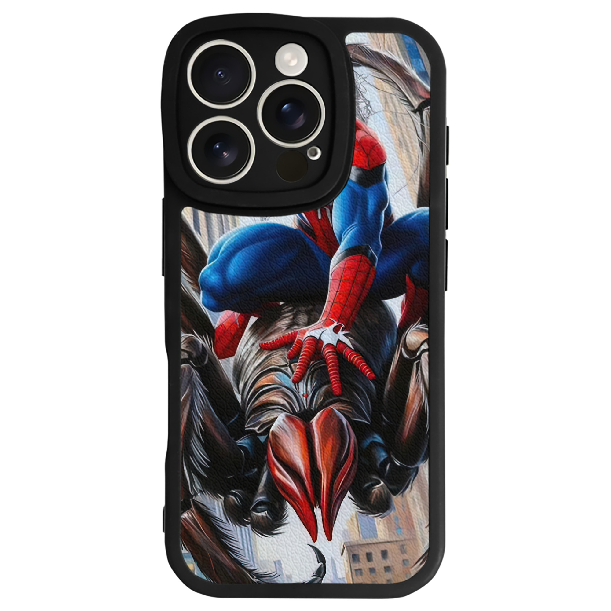 Spider Man スパイダーマン 【iPhone 16シリーズ対応】シリコンスマホケース（レザー調） 材質：シリコン